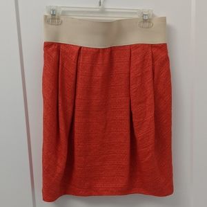 Orange Tweed Bubble Skirt w Pockets